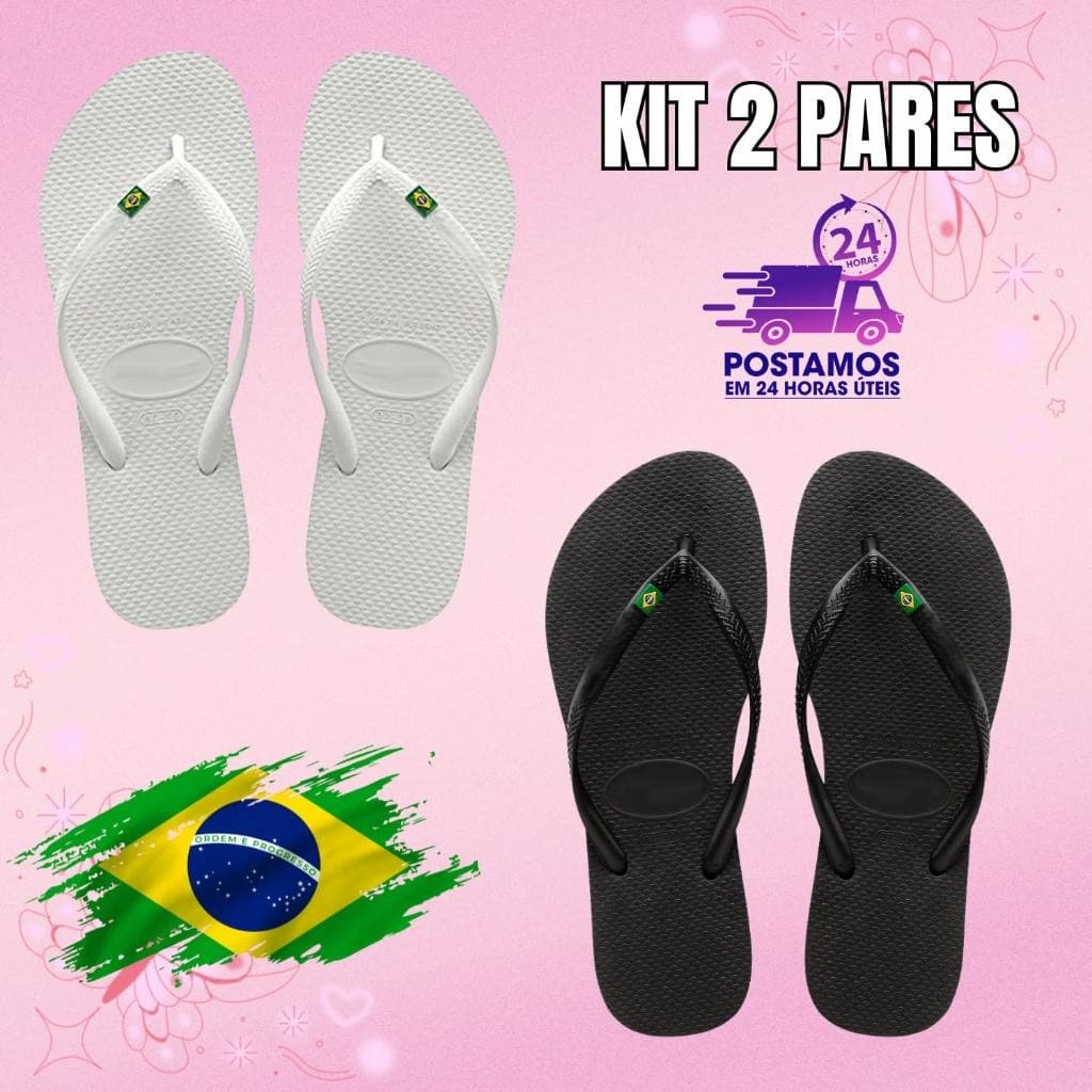 Chinelo Feminino Bandeirinha Slim Original Sandalia De Dedo Verão