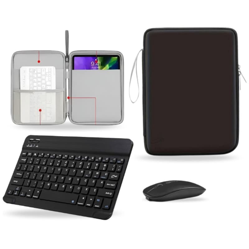 Kit Premium Capa Teclado Bluetooth ABNT2 + Mouse Sem Fio p/ Samsung Galaxy Tab S10 FE
