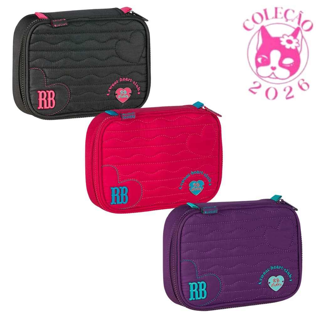 Estojo Box 36 Pens Rebecca Bonbon Heart Beats