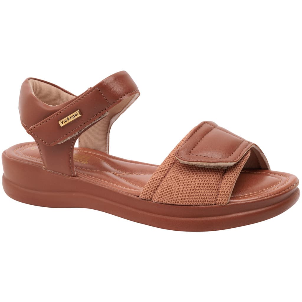 Sandália Papete Feminina Ortopédica Estilosa Casual leve Confortável Via Angel 603