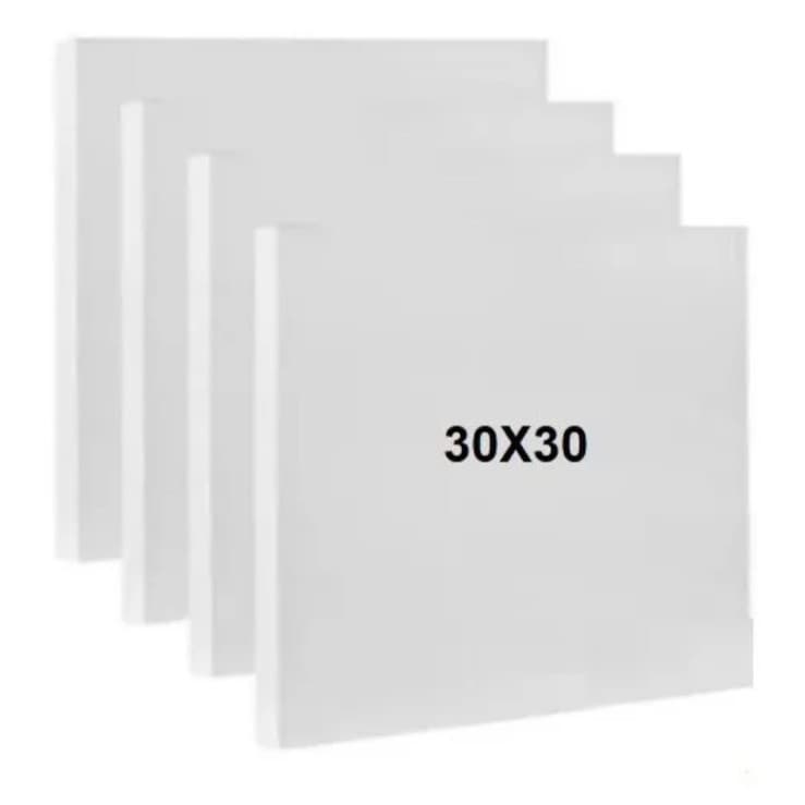 05 Telas Para Pintura 30x30cm - Para Tinta Acrílica, À Óleo, Guache,  Kit Com 5 Unidades