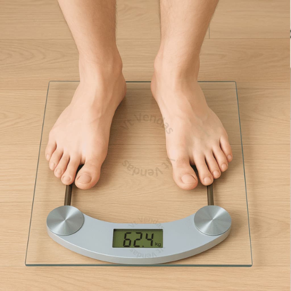 Balança Corporal Digital Transparente Até 180kg Com Vidro Temperado Premium