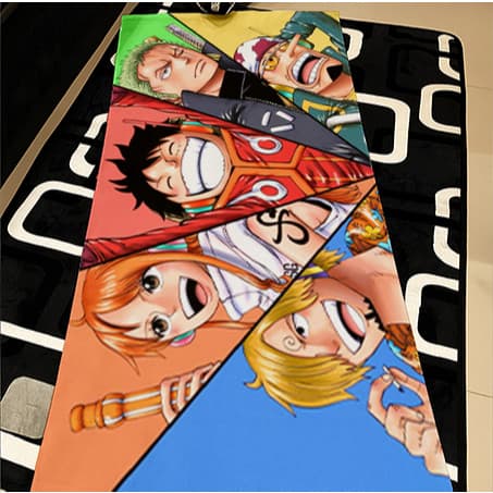 Toalha de Banho One Piece Luffy Anime Infantil Desenho Praia Piscina Felpa Estampada