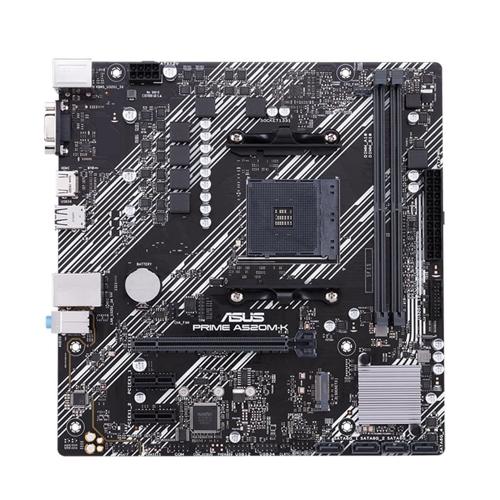 Placa Mãe Asus para AMD AM4 Prime A520M-K 2xDDR4 mATX - 90MB