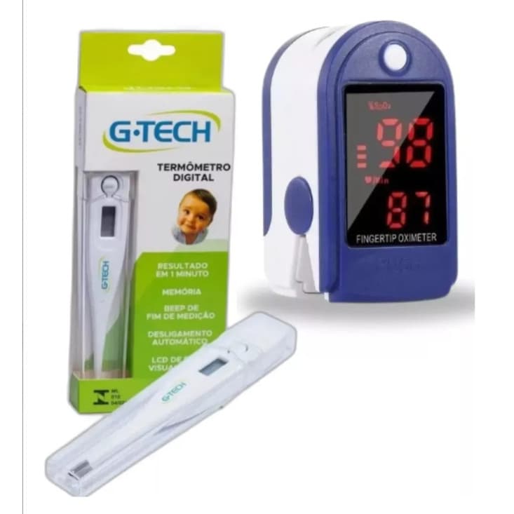 Termômetro Digital G-Tech E Oximetro Digital Pulse