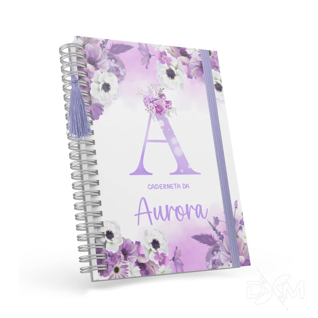 Caderneta de Vacina/Saúde Completa Personalizada com Nome - Feminina - Tema Alfabeto 02 - DR