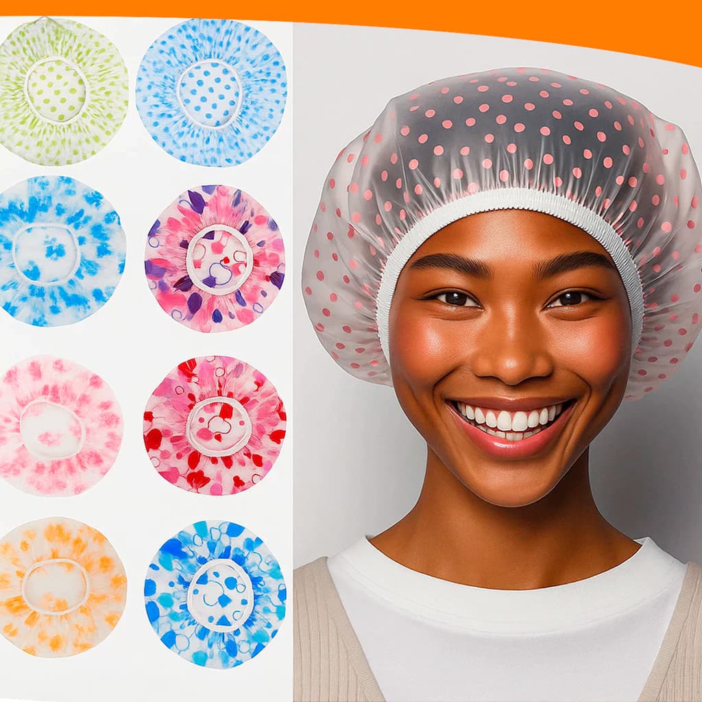Kit 3 Toucas Para Banho Com Elástico Impermeável Hidratação Tintura Várias Estampas