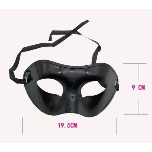 10，15，20，25，30 Máscaras Venezianas Lisas Baile Luxo preto
