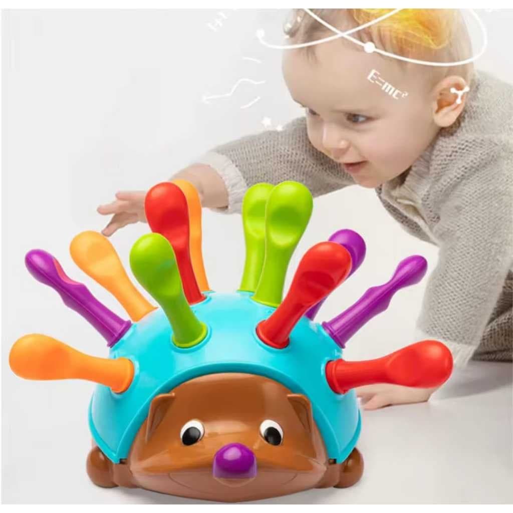 Brinquedo De Montar Encaixe Educativo Sensorial Encaixar Ouriço Porco Espinho Recurso Aprendizagem