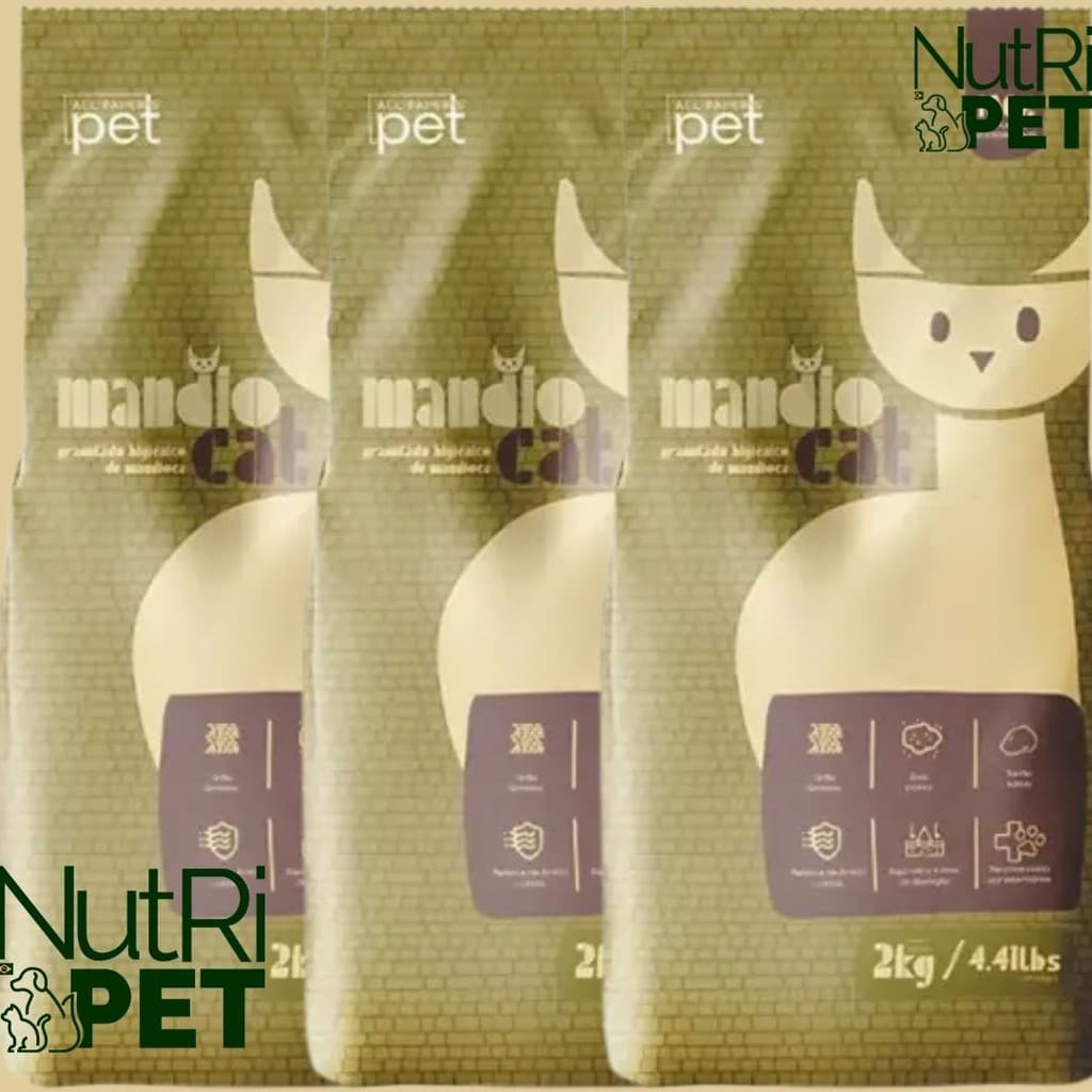 Areia Higiênica 100% Natural e Biodegradavel Mandiocat 6kgs