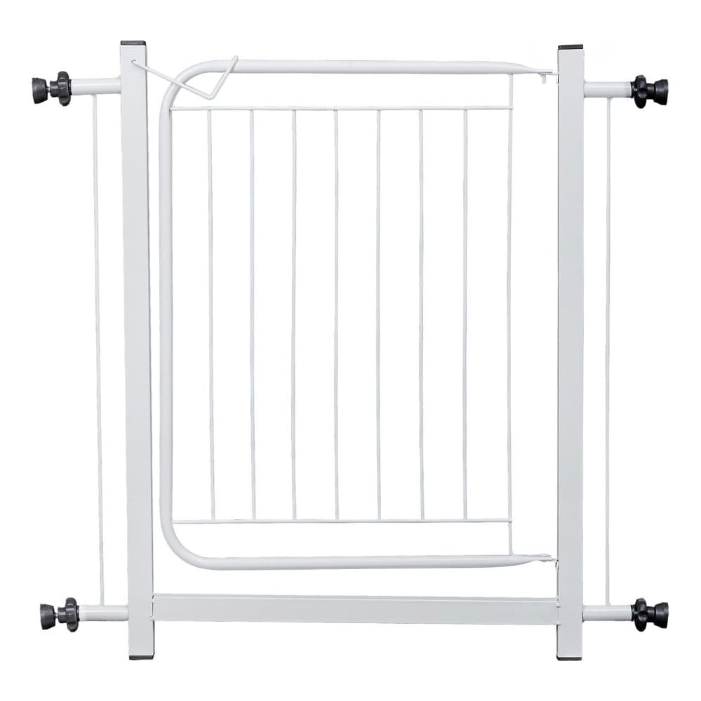 Portão Para Pet Grade De Proteção Cães E Gatos 80 A 90cm Cor Branco
