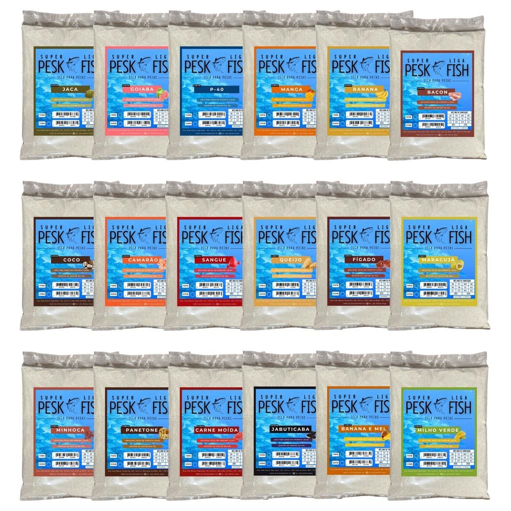 Massa de Pesca Branca Super Liga Pesk Fish 350g Diversos Sabores