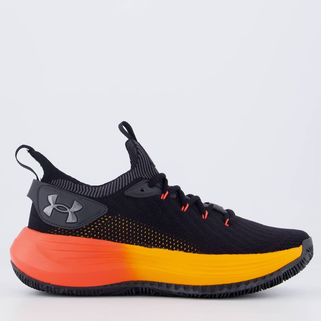 Tênis Under Armour Hooper Preto e Laranja