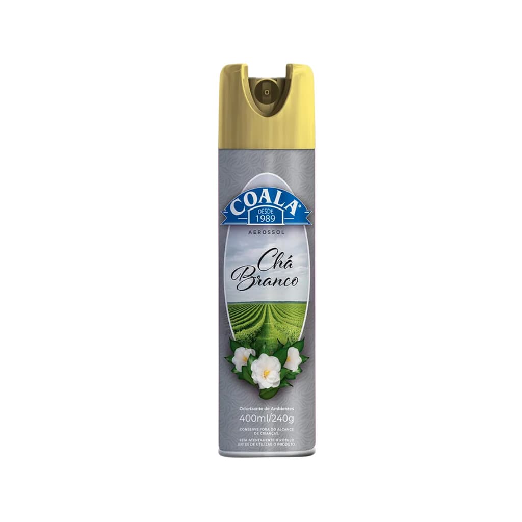 Odorizante de Ambientes Aerossol Chá Branco 400ml Coala