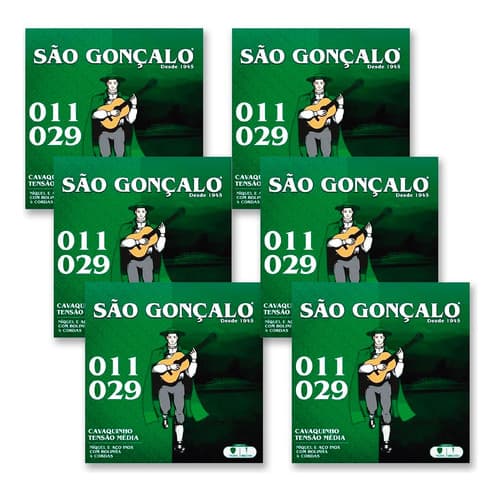 KIT COM 6 CORDAS SÃO GONÇALO CAVACO C/BOLINHA IZ-0131