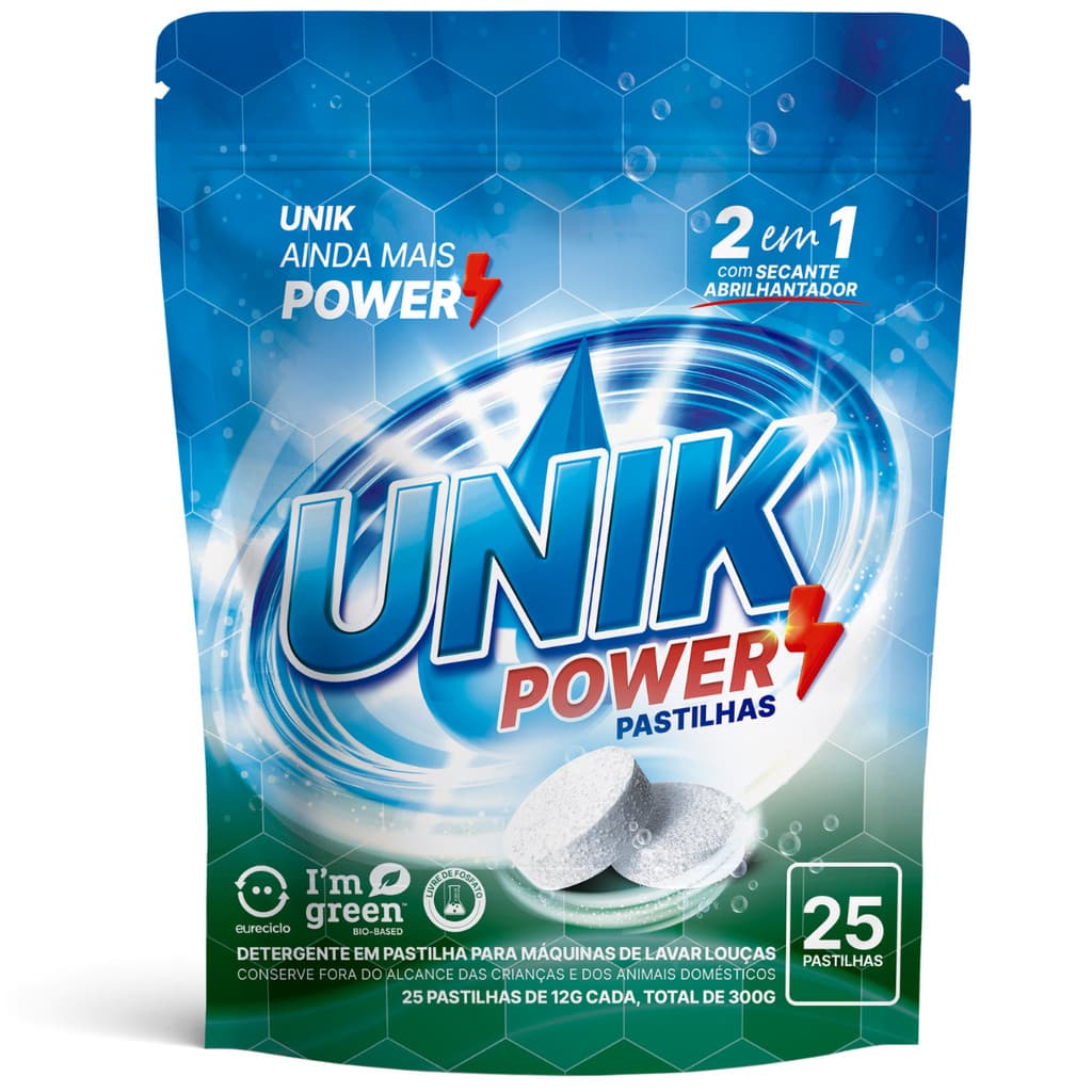 Detergente Pastilha Com Secante P/ Máquina Lava Louças Unik