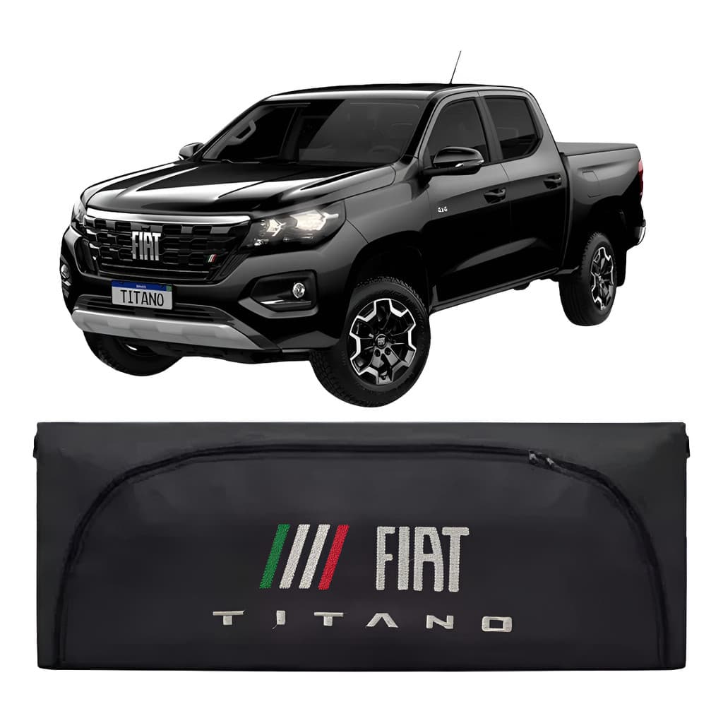 Bolsa Impermeável Premium 380 Litros Bordada Caçamba Nova Fiat Titano 2025/26