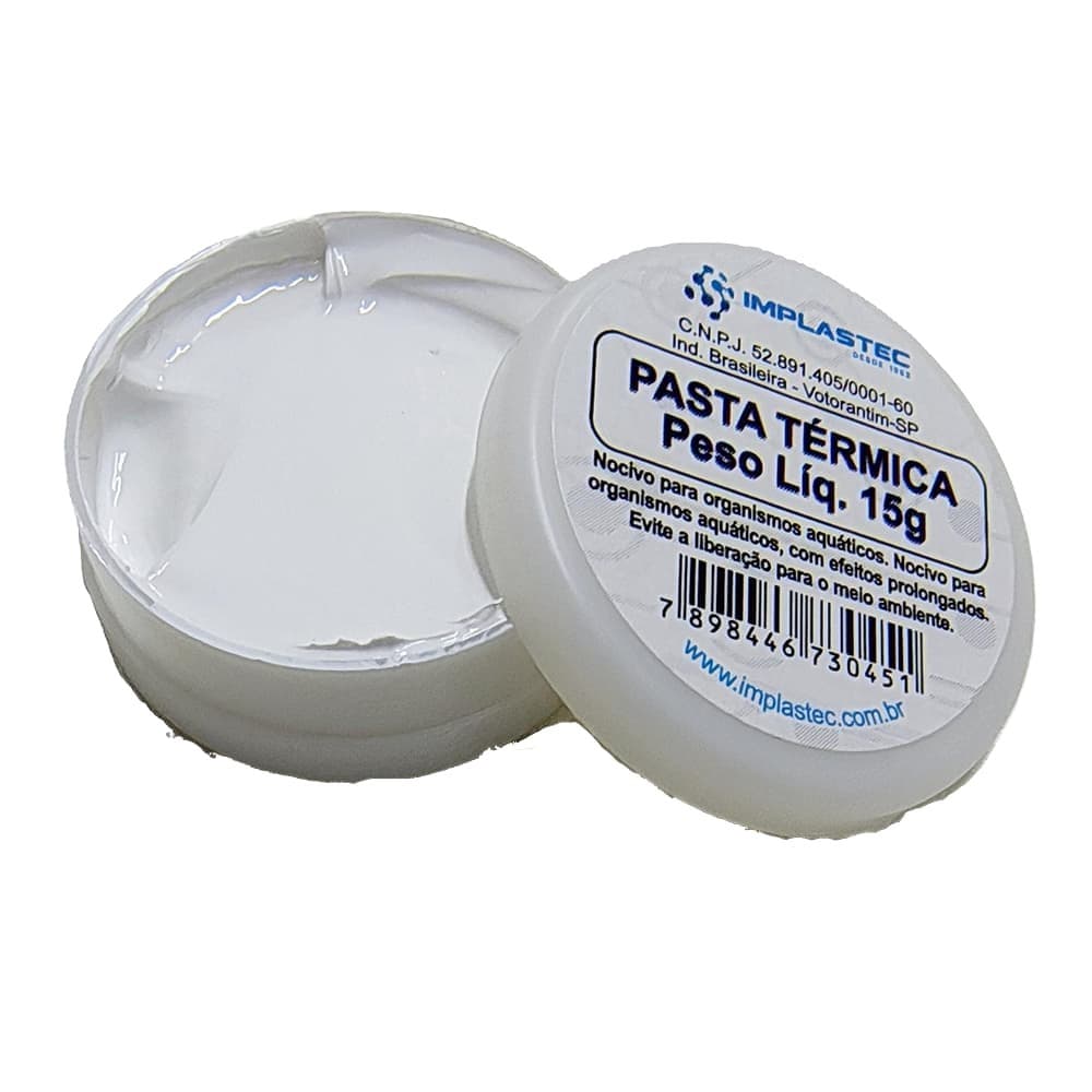 Pasta Térmica Branca Implastec Pote 15g  Alto Rendimento