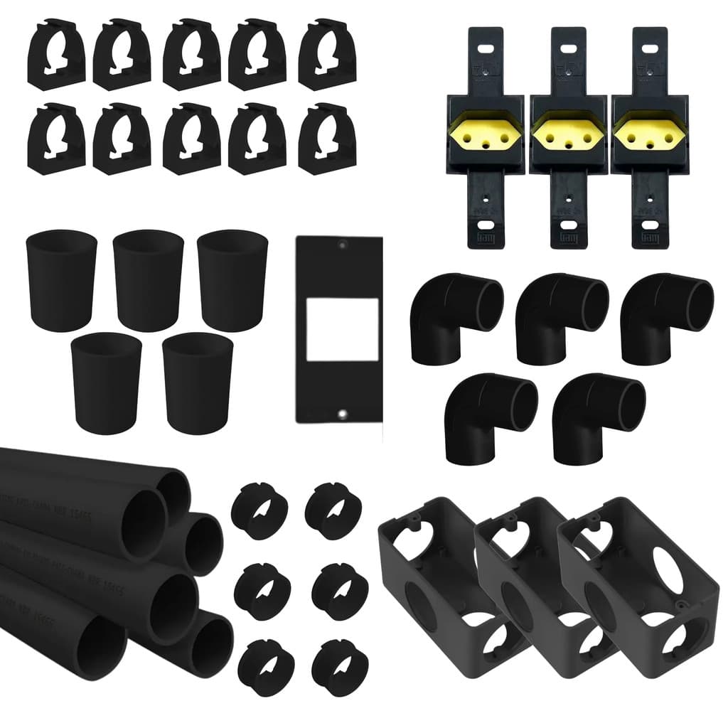 Kit 3 Caixa 4x2 Condulete com Tomadas + Kit Instalação SELECIONAR BITOLA