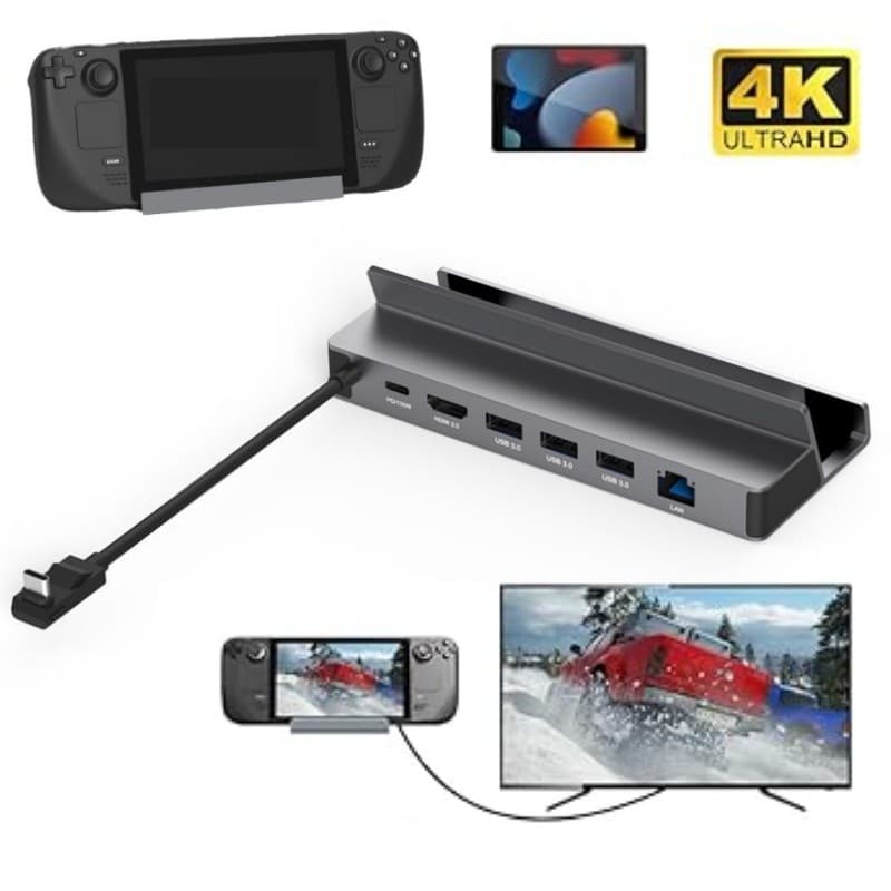 Dock Type-C 6 Em 1 Para Consoles De Jogos  ROG/Steam Deck