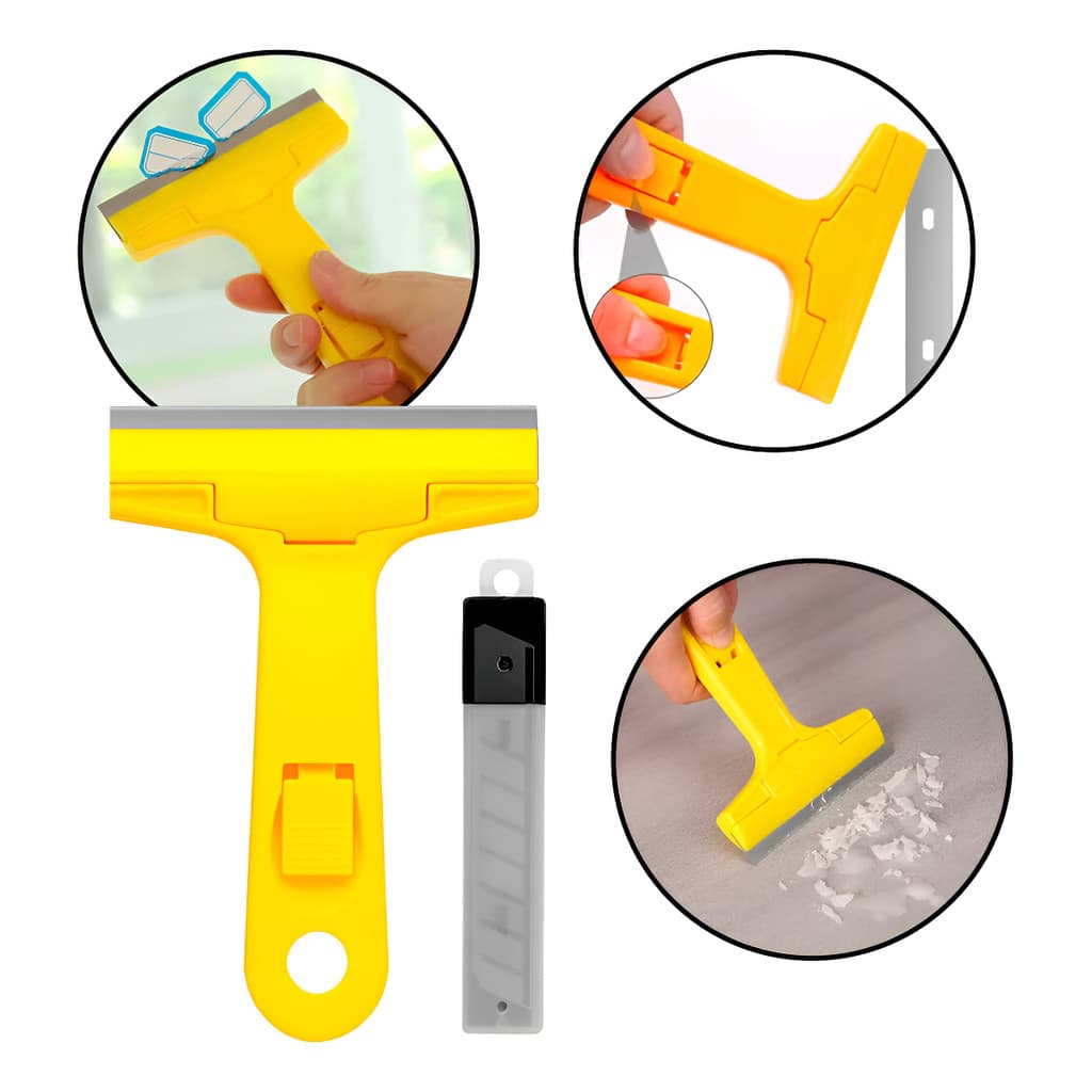 Raspador Para Box Piso Vidro Cerâmica Azulejo Rejunt 4 Refil