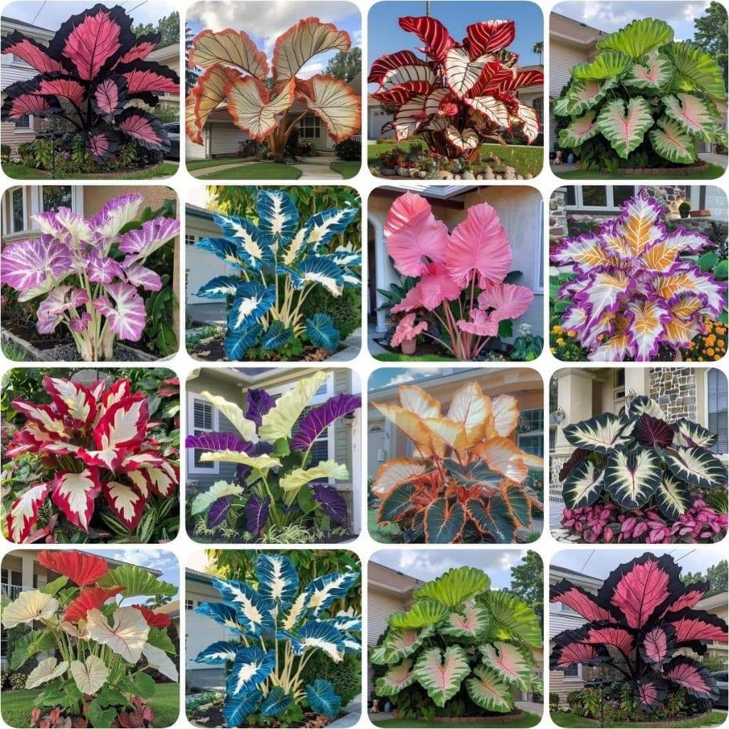 Kit Completo: 100 Sementes de Caladium Sortido + Manual de Plantio