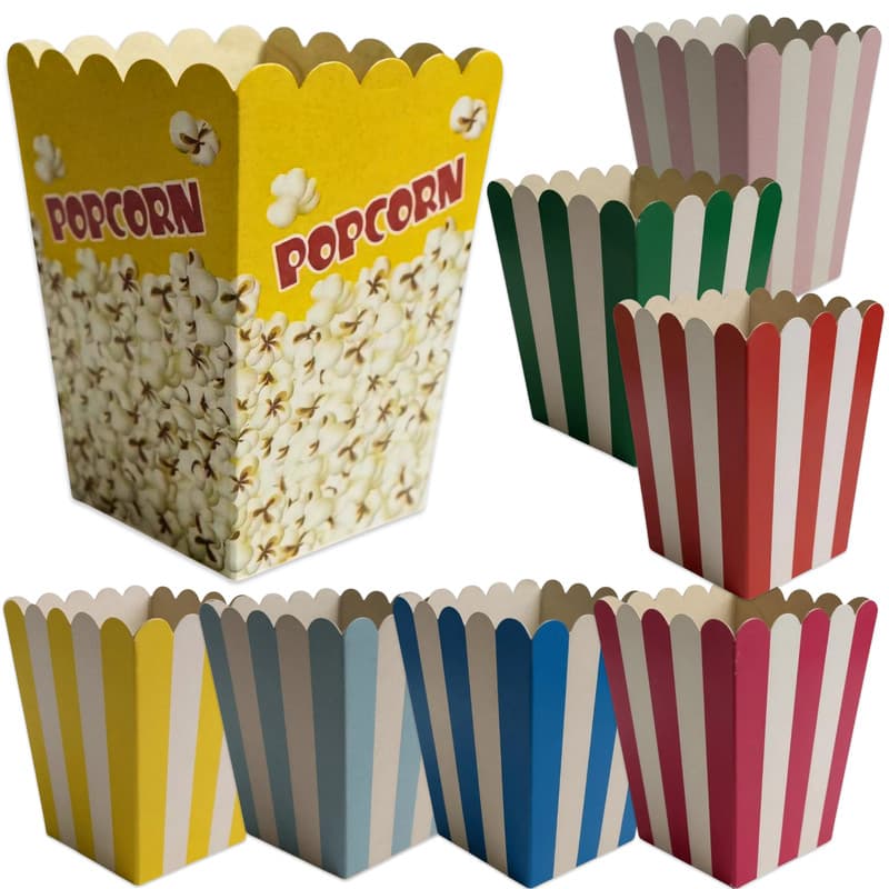 Caixa para Pipoca Mini Modelos e Cores c/20un