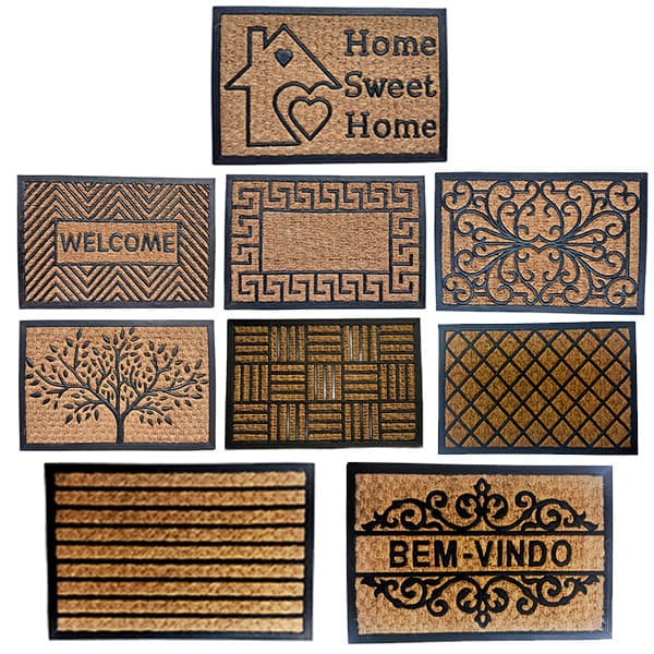 Tapete Capacho Fibra De Coco Emborrachado Grande 60x40cm Antiderrapante