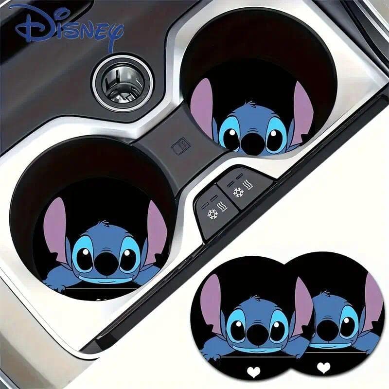 Porta-Copos Acrílicos Animados Da Disney , 2 Peças , Adequados Para De Carro , Decoração De Interiores De Veículos E Pre