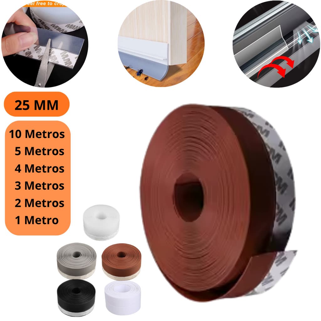 Veda Porta Silicone impermeavel Autocolante Anti-Ruído Poeira Para Porta de Madeira Vidro aluminio