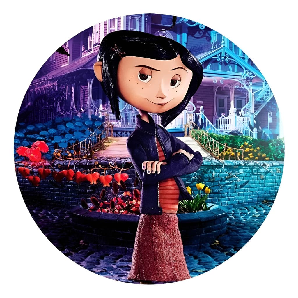 Capa Painel Festa Redondo Pequeno Decoração Caroline