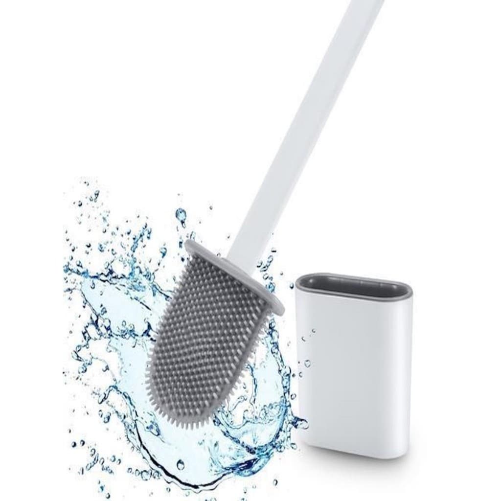 Escova de Silicone Para Limpeza de Vaso Sanitário Privada Banheiro Com Suporte de Parede