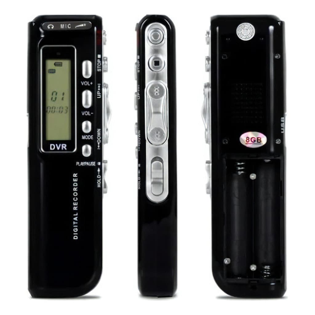 Gravador De Voz Aikino Portátil Profissional Digital Mp3 8gb