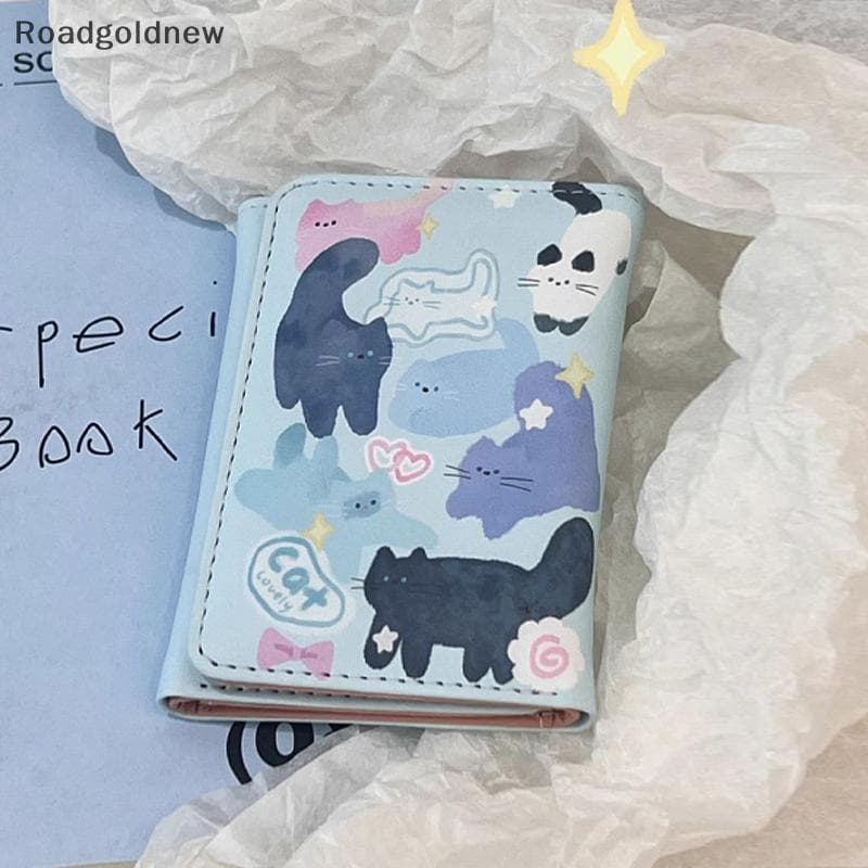 Carteira RGN Curta Fofa De Desenho Animado Anime Dobrável Feminina Bolsa Para Cartão Zero NW