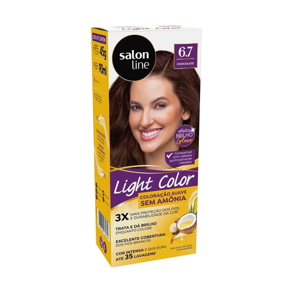 Coloração Light Color 6.7 Chocolate Salon Line Salon Line