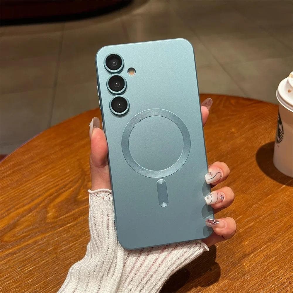 Lente De Vidro Fosco Macio Silicone Caso Telefone Para Samsung Galaxy S25 Plus Ultra S24 S25 FE Borda S25FE S25edge Capa