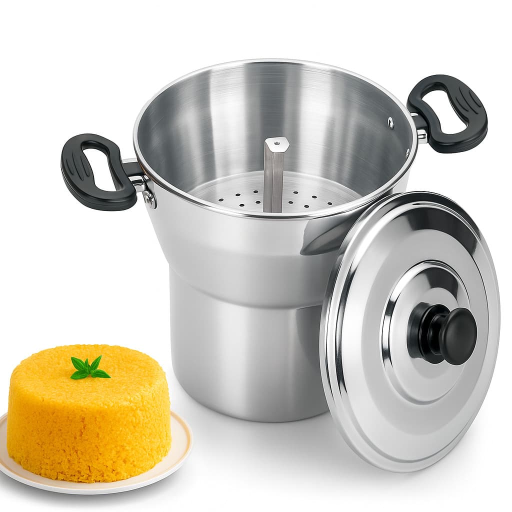 Cuscuzeiro em Alumínio Polido Tradição e Qualidade a Cada Preparo