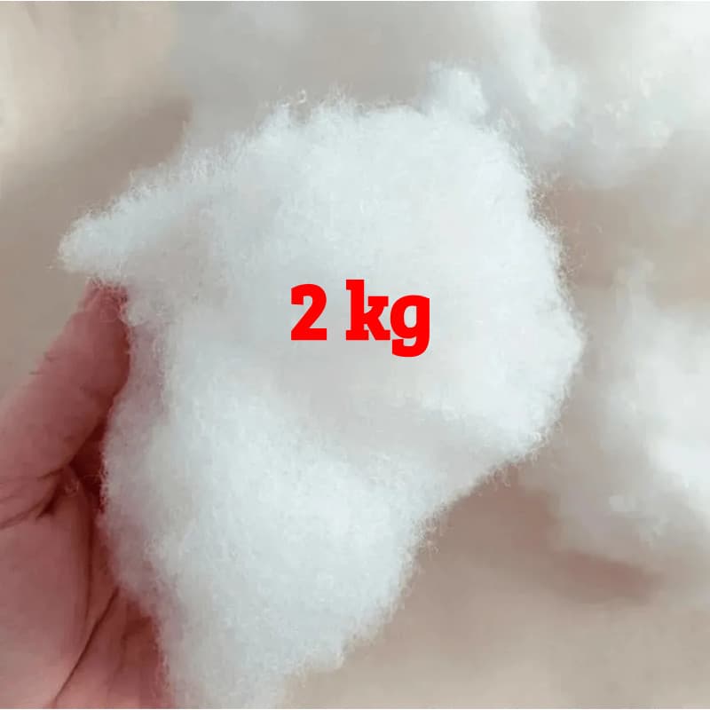 Fibra Siliconada Para Enchimento Plumante Antialérgico Almofadas e Pelúcia Macio 2KG