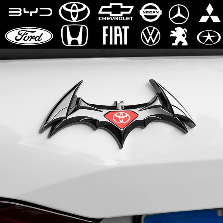 Emblema Batman 3D Metálico para Carro Adesivo Universal Acessório Decorativo