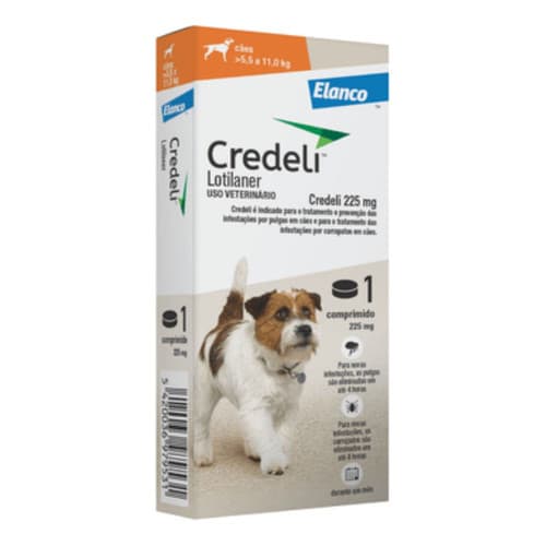 Credeli 225 MG Cães De 5,5 a 11kg 1 Comprimidos - Elanco