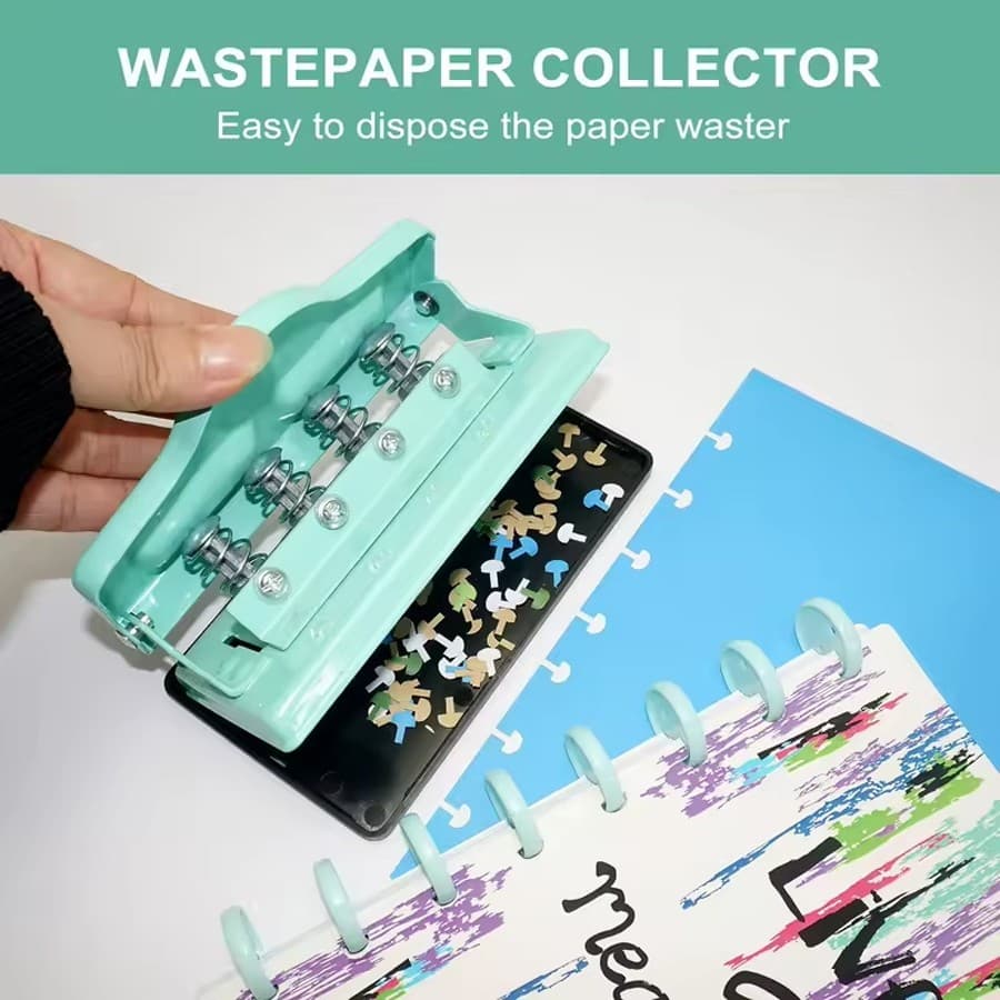 4 buracos criativo cogumelo buraco perfurador disco anel faca de ligação T-hole perfurador artesanal DIY ferramenta esco