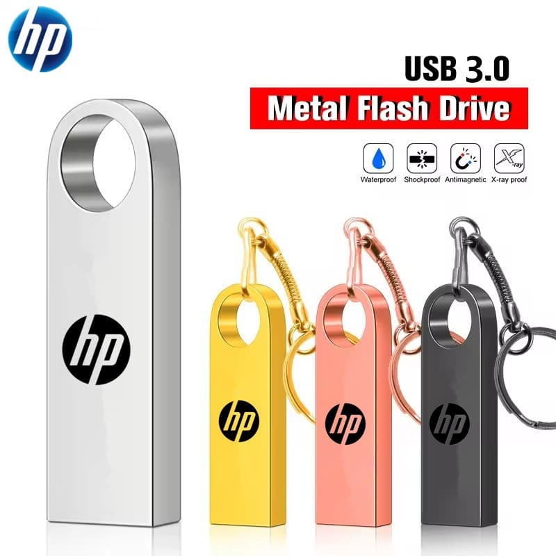 Unidade flash De Memória De Alta Velocidade HP 2 Tb 32 Gb 128 64 À Prova D'água USB 3.0 Chave De Haste De metal