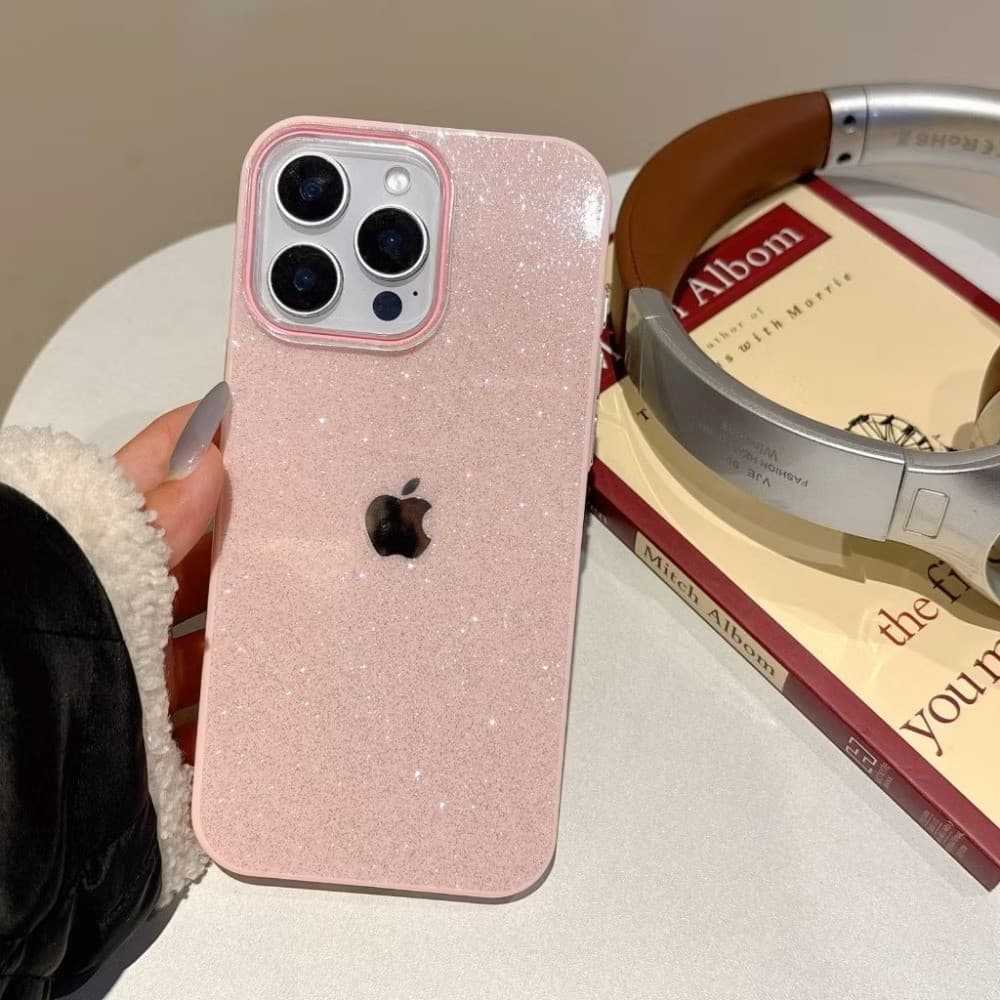 Glitter Pó Caso Para iPhone 17 Pro Max 17Air 13 11 16 15 14 12 11 XR Xs Cor Sólida Luxo Metal Telefone Capa