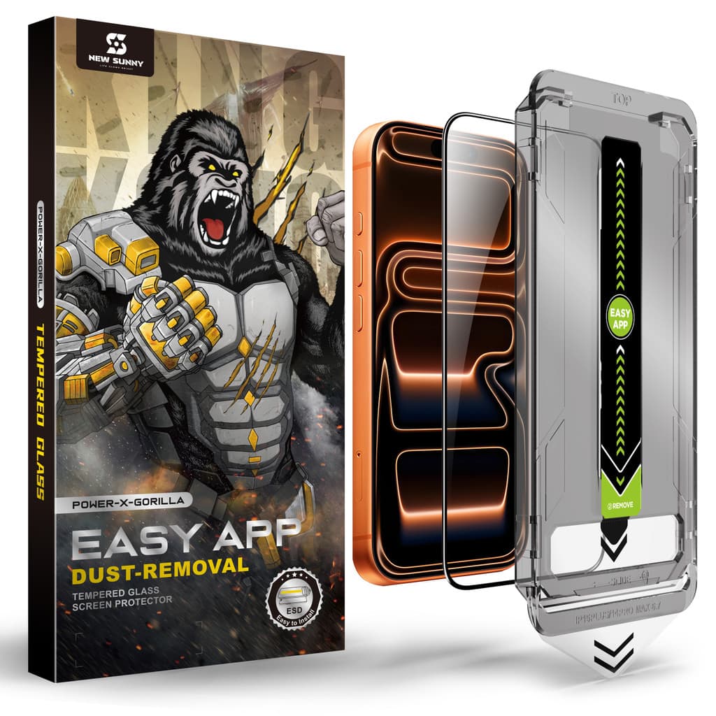 Película Premium Magic Box Full Cover Brilho HD Para iPhone Com Limpeza Automática 17 16 15 14 13 12 11 XR XS MAX PRO