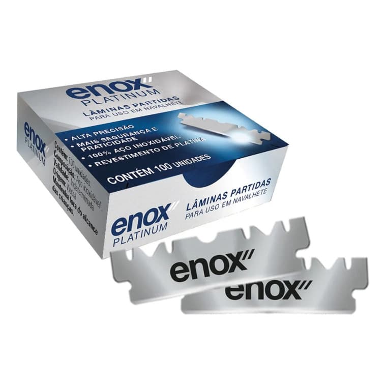 Enox Platinum Lâmina Fio Único 100 Un Ref 1760