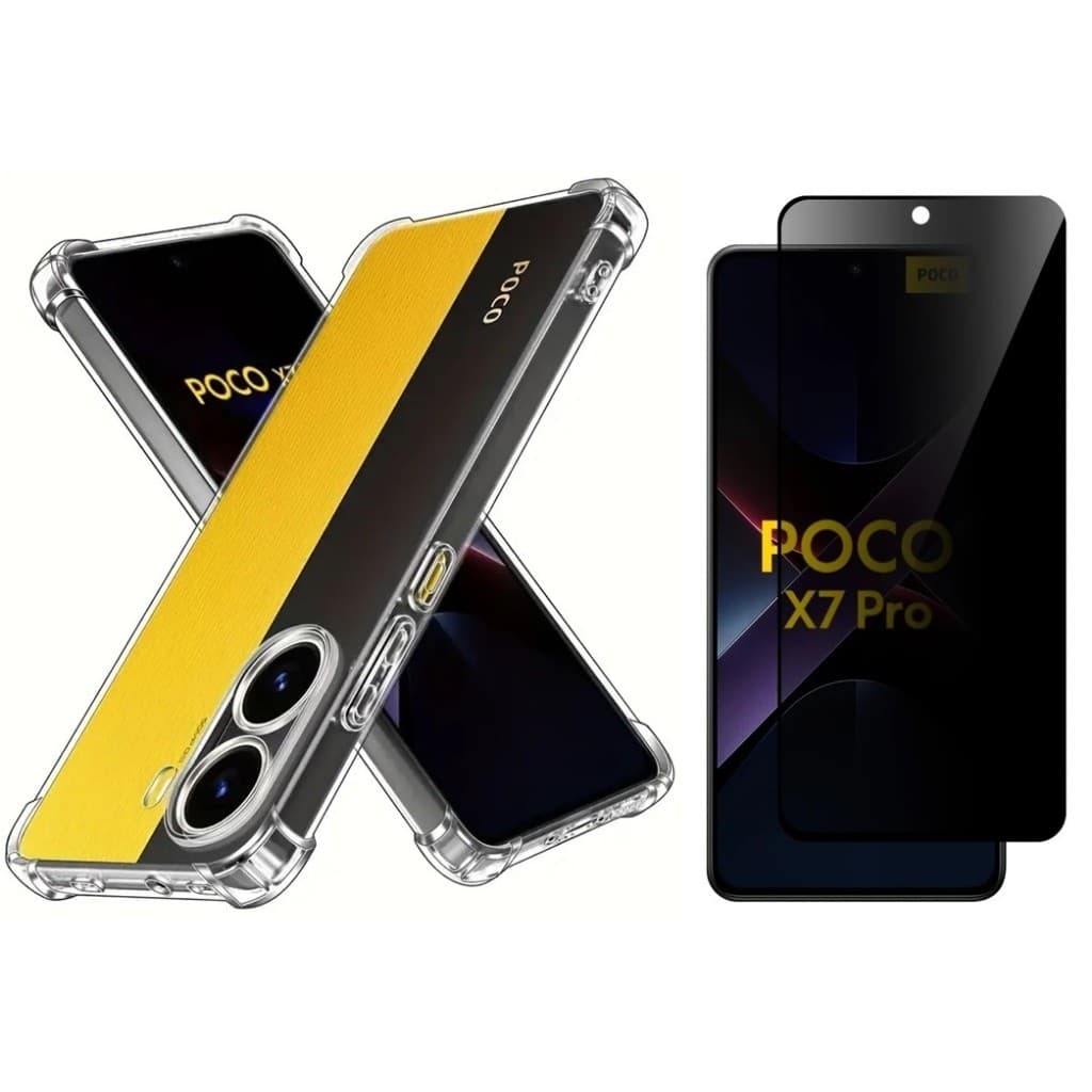 Capa Case Capinha Anti Impacto Para Poco X7 Pro + Película 3D Privacidade
