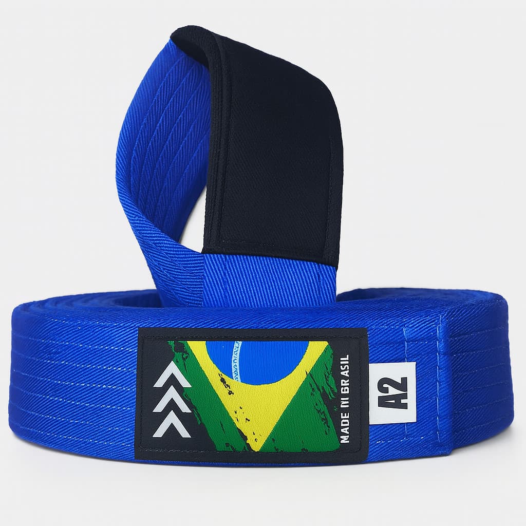 Faixa Jiu-Jitsu Profissional Sequência 100% Algodão Com Ponta Preta