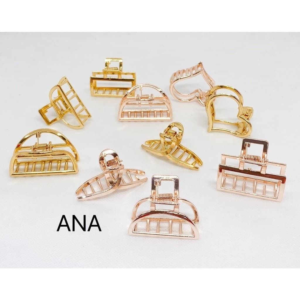 KIT 12 peças Piranha  P  média Dourada e  rose de metal vários modelos blogueira