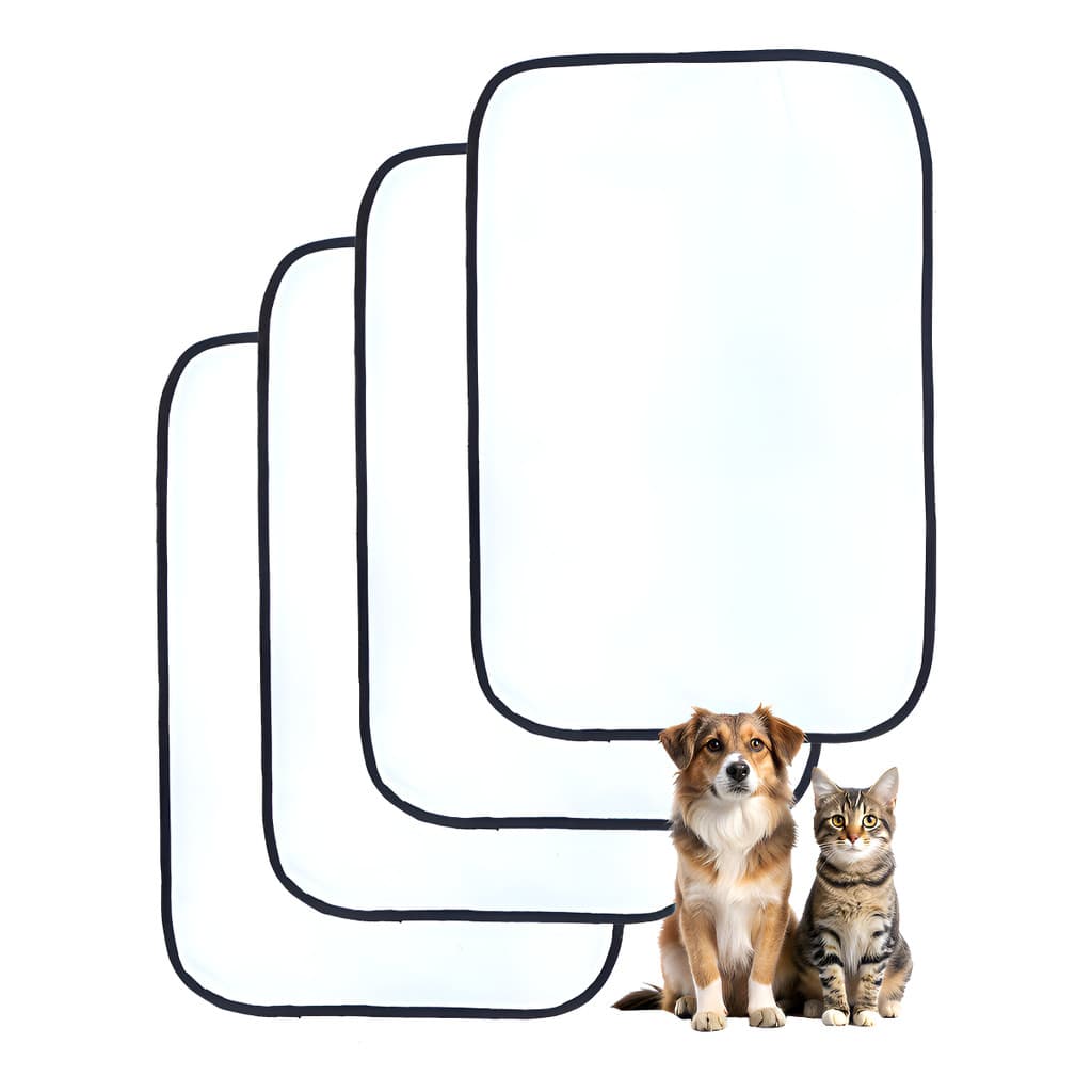 Tapete Higienico 80x60cm Kit 4 Branco Liso