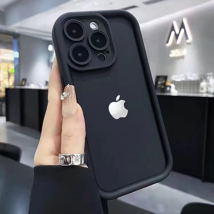 Com Logotipo Capa Para iPhone 17 Ar 16 15 14 Plus 13 12 11 Pro Max XR Caso Silicone Normal